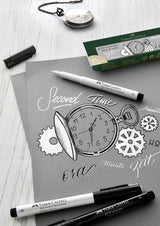 Faber Castell FC-167151 Kresba pero Faber-Castell Set Pitt Artist Pen Black and White