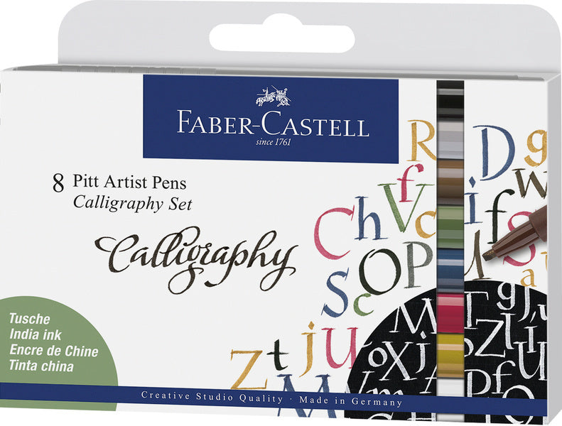 Faber Castell FC-167508 PITT Artist Pen Caligrafy Zestaw 8 Długopisów