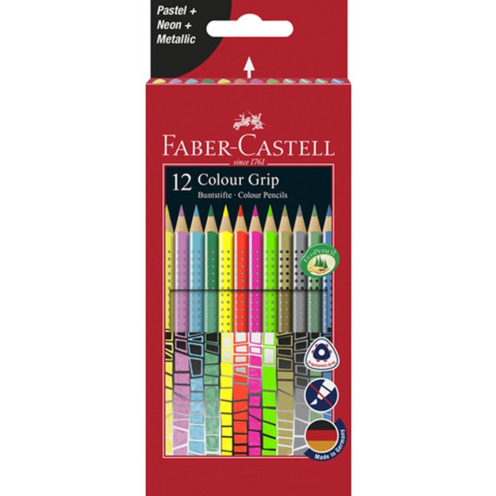 Faber Castell FC-201569 Kolorowy uchwyt kolorowe ołówki 12 sztuk