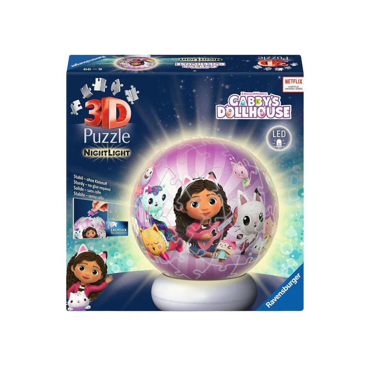 Ravensburger 3D Puzzle Night Light Gabby's Dollhouse - 73 pcs.