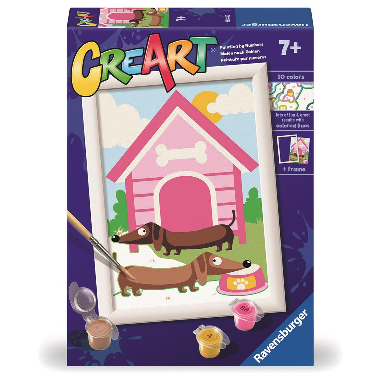 Ravensburger creart paint by number - hund mit hundehutte (graphic)