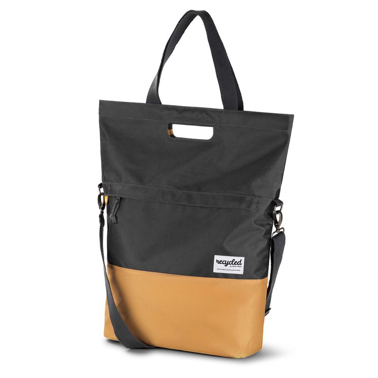 Urban Proof 20l Fahrradbeutel - grau -jellow - unisex - wasserfest - recyceltes Haustiermaterial