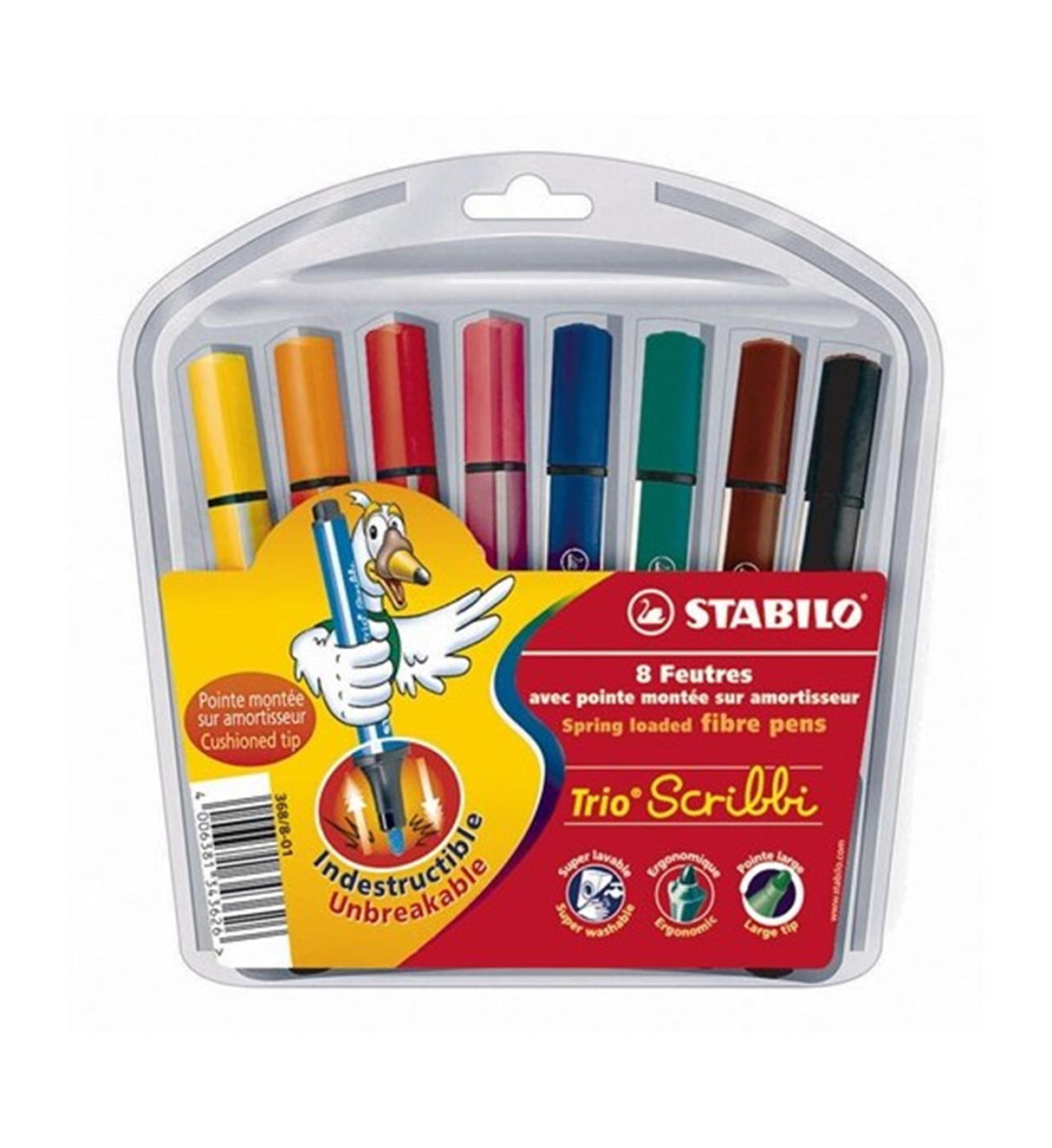 STABILO Trio Scribbi Viltstiften, 8st.