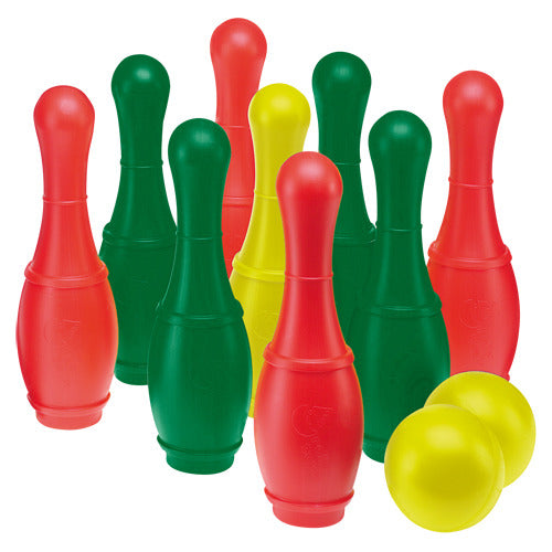 Rolly Toys Kegelset Junior 26 cm 11-stycken röd gul grön