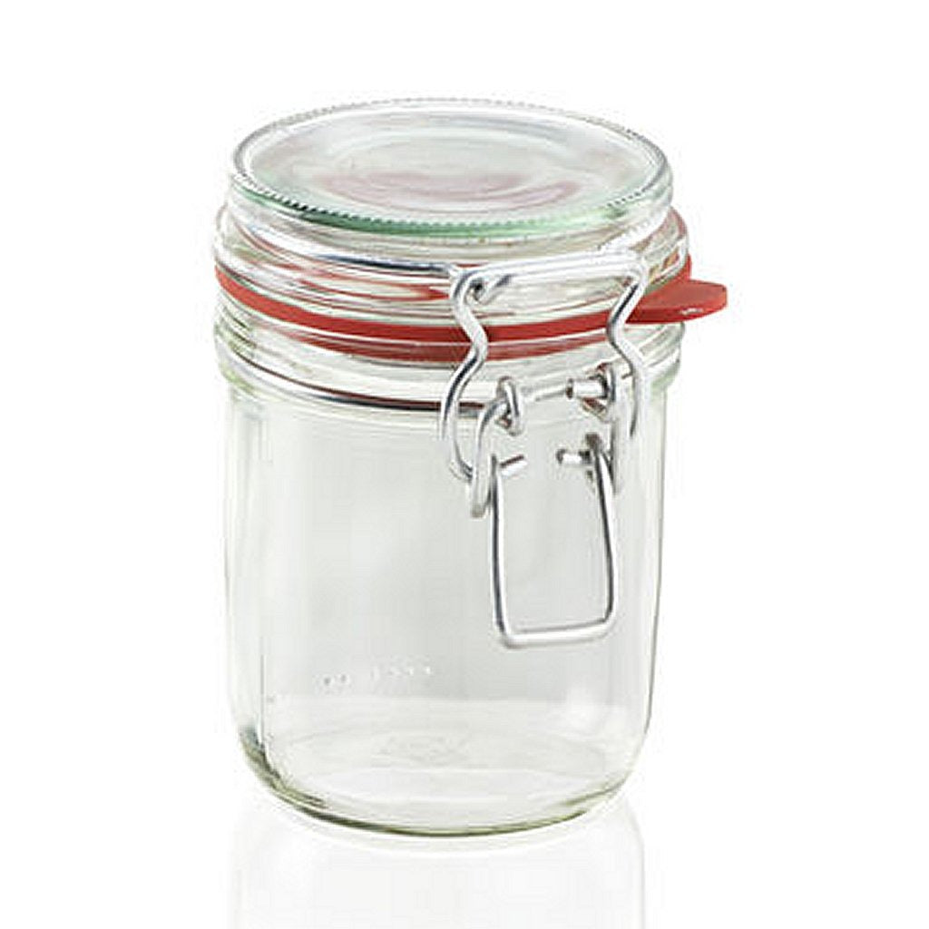 Leifheit 3192 preserving jar with clip closure 370 ml glass stainless steel