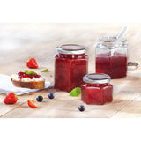Leifheit 3209 hexagonal jam jar 106 ml glass silver