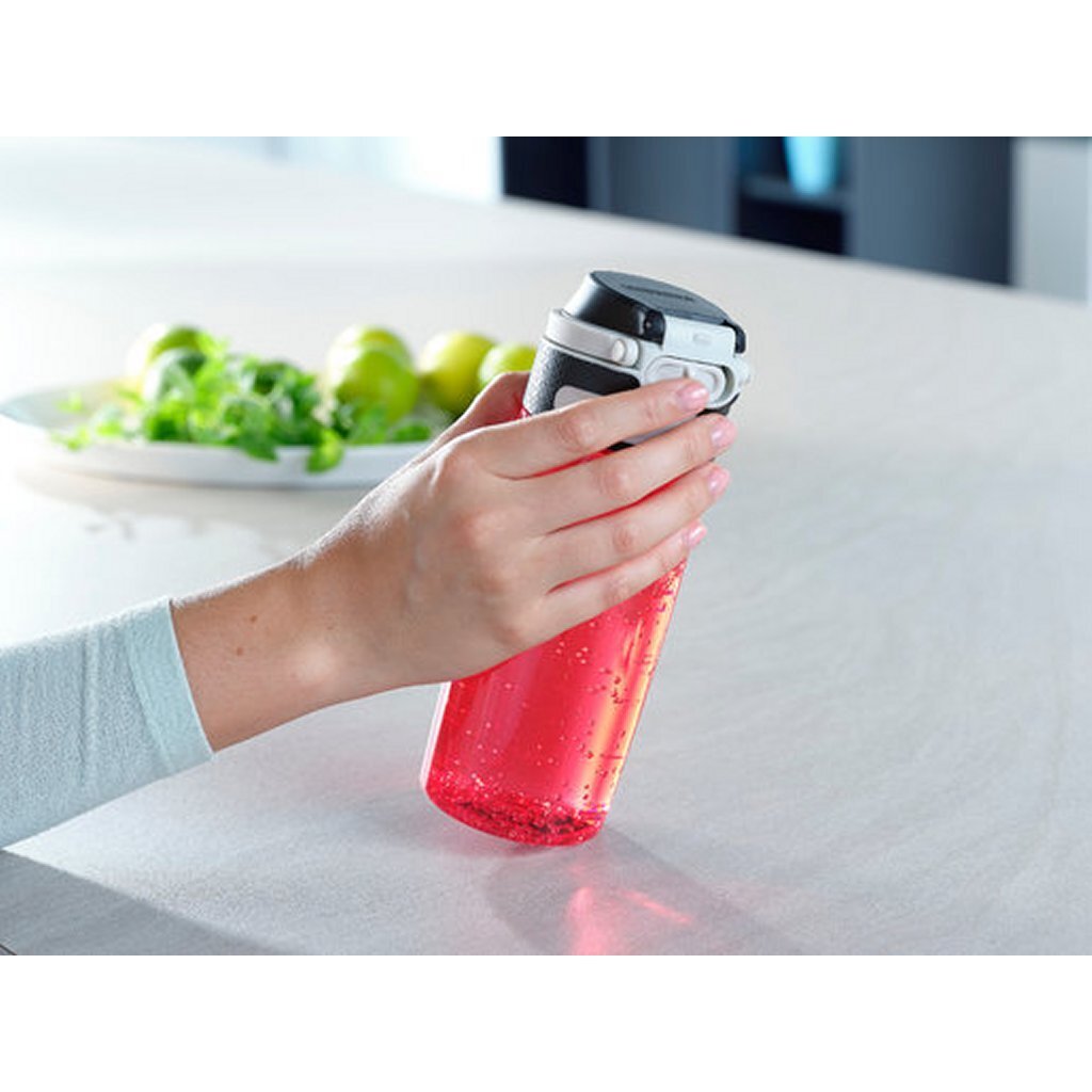 Leifheit 3263 flip tritan drinking bottle 550 ml red
