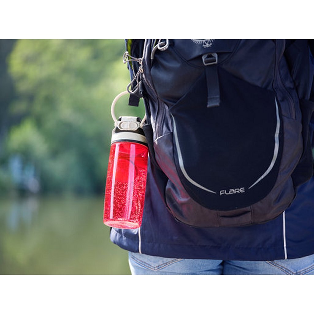 Leifheit 3263 flip tritan drinking bottle 550 ml red