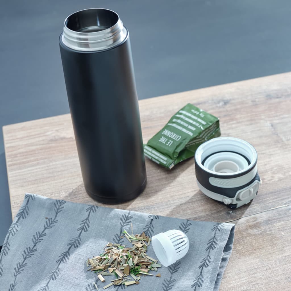 Leifheit Thermosfless Flip 600 ml black