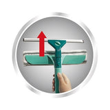 Leifheit 55238 classic window squeegee with telescopic handle and cloth 30x90-135 cm