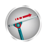 Leifheit 55238 classic window squeegee with telescopic handle and cloth 30x90-135 cm