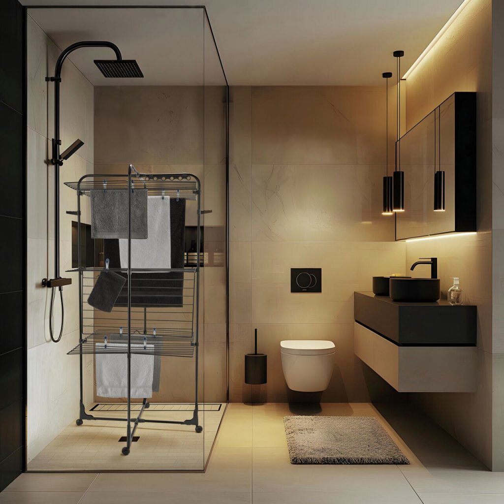 Leifheit 81471 classic drying tower 34 m drying length black