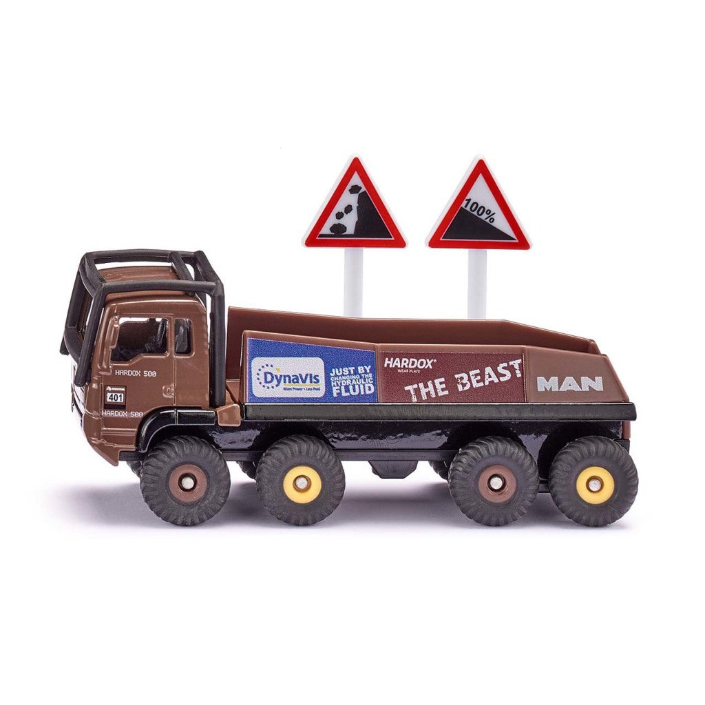 Siku 1686 hs schoch 8x8 man truck trial + 2 plates