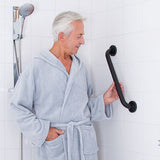 Banca da parete Ridder 30 cm in alluminio nero