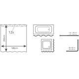 Ridersausche Vorhang brillant 180x200 cm