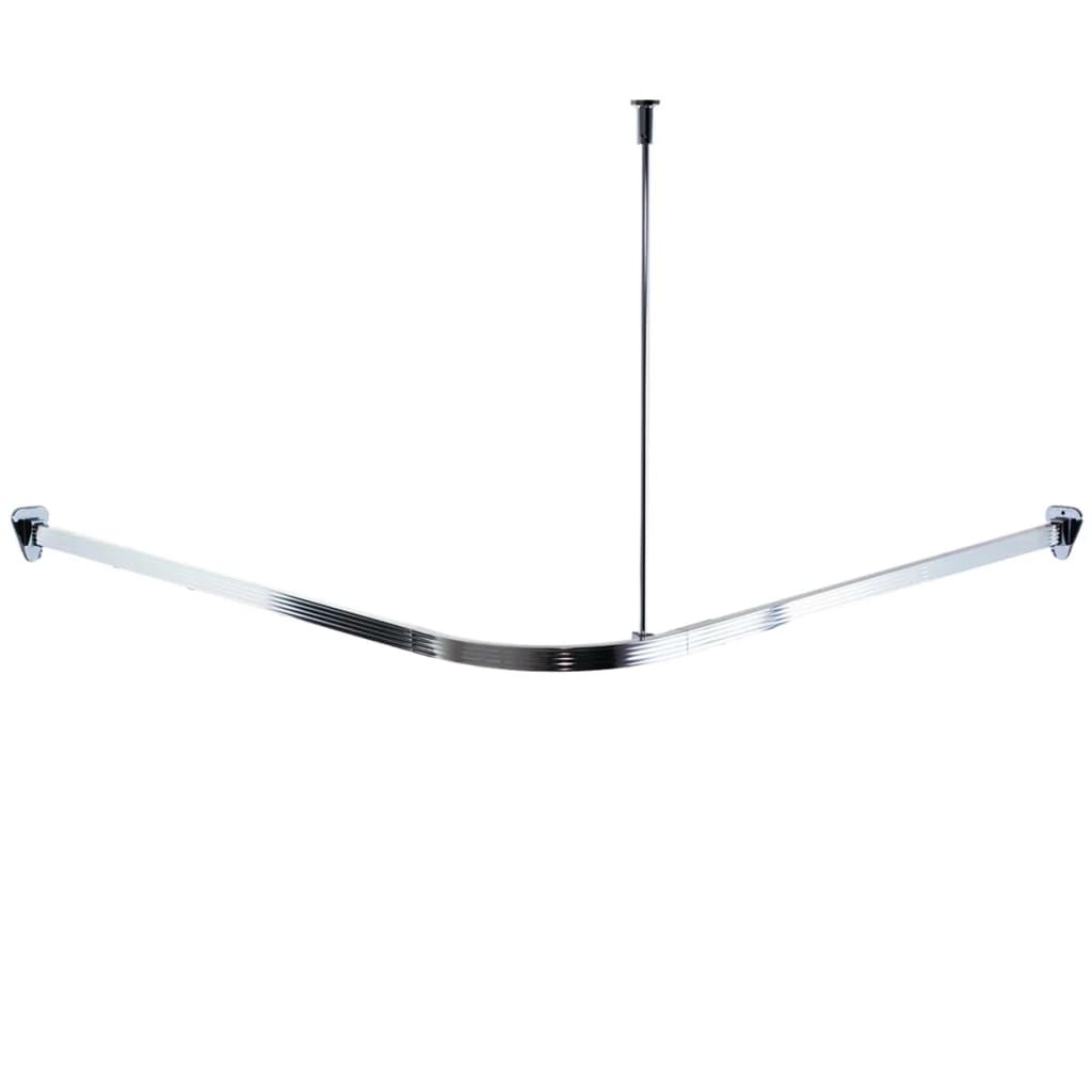 Ridder Corner Brouss Curil Rail With Hooks Universal Chrome 52500