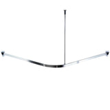 Ridder Corner Brouss Curil Rail With Hooks Universal Chrome 52500