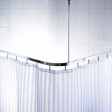 Ridder Corner Brouss Curil Rail With Hooks Universal Chrome 52500