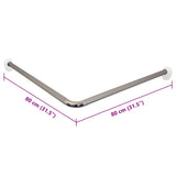 Ridder Ridder Corner Duschvorhangstange 80x80x2,5 cm Chrom
