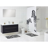 Ridder Shower Mat Zebra 54x54 cm hvid og sort