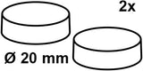 Kirchhoff decorative cap, white, 20 mm, for toilet mounting set, (2x) - 988462148