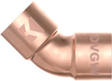 Kirchhoff koperbocht 45°, blank, 28 mm, 2 sockets (5041) - 989115055