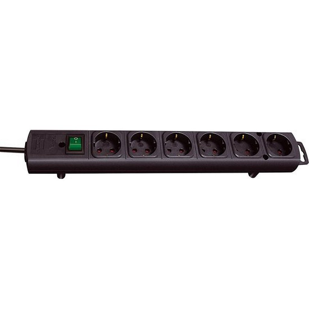 Brennenstuhl table socket 6 contacts black
