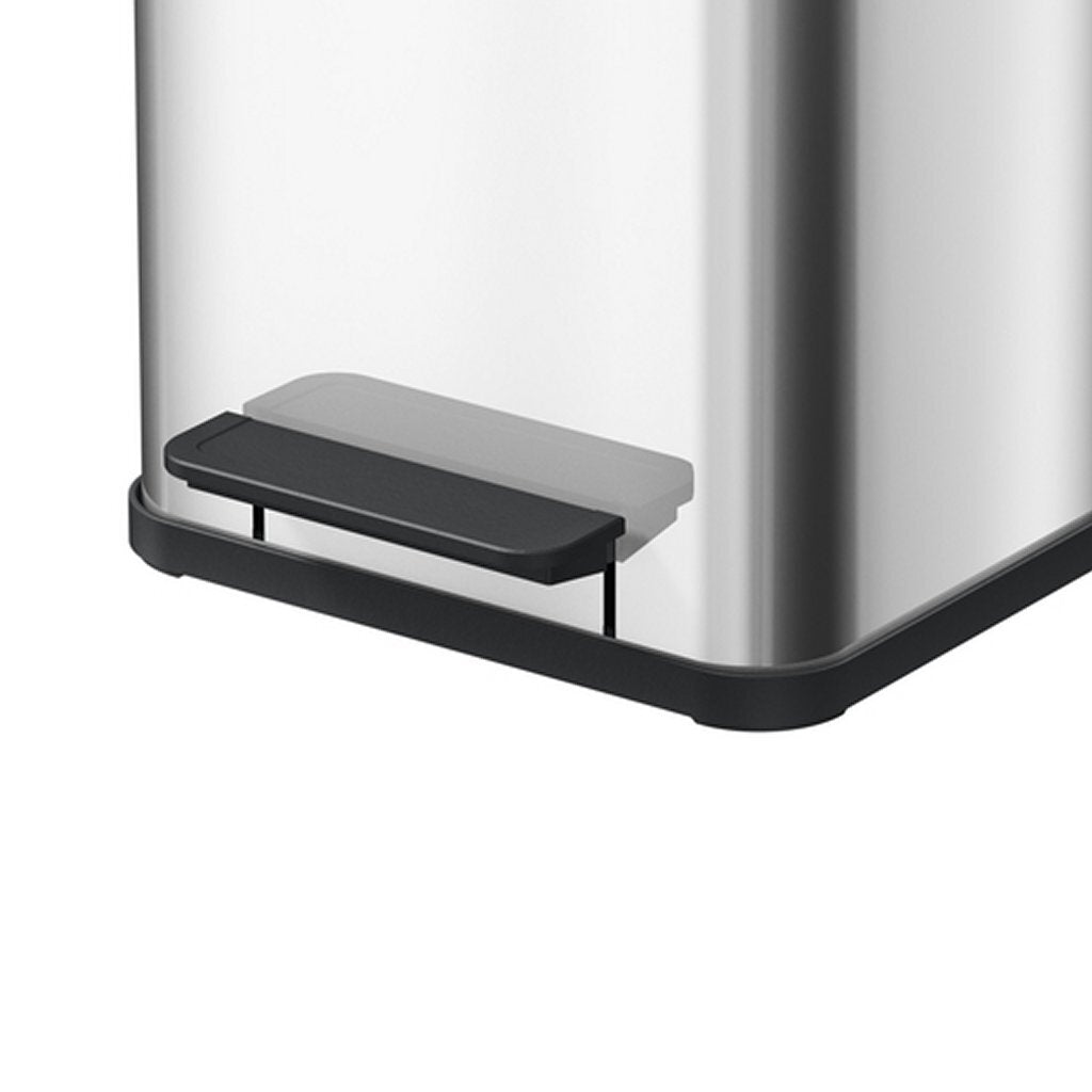 Hailo öko duo plus pedalbøtte 2x9l rustfritt stål