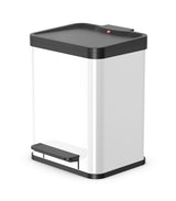 Hailo 0622-230 eco duo pedal bin m white