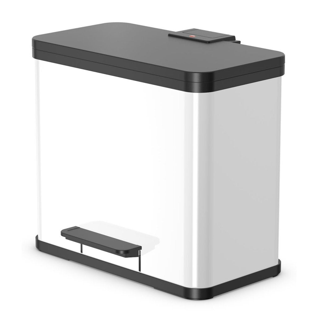 HAILO PEDAL BIN OKO DUO Plus size L 17+9 L Bianco 0630-230