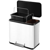 HAILO PEDAL BIN OKO DUO Plus size L 17+9 L Bianco 0630-230