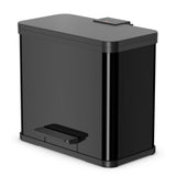 Hailo öko duo plus pedal bin 17x9l black