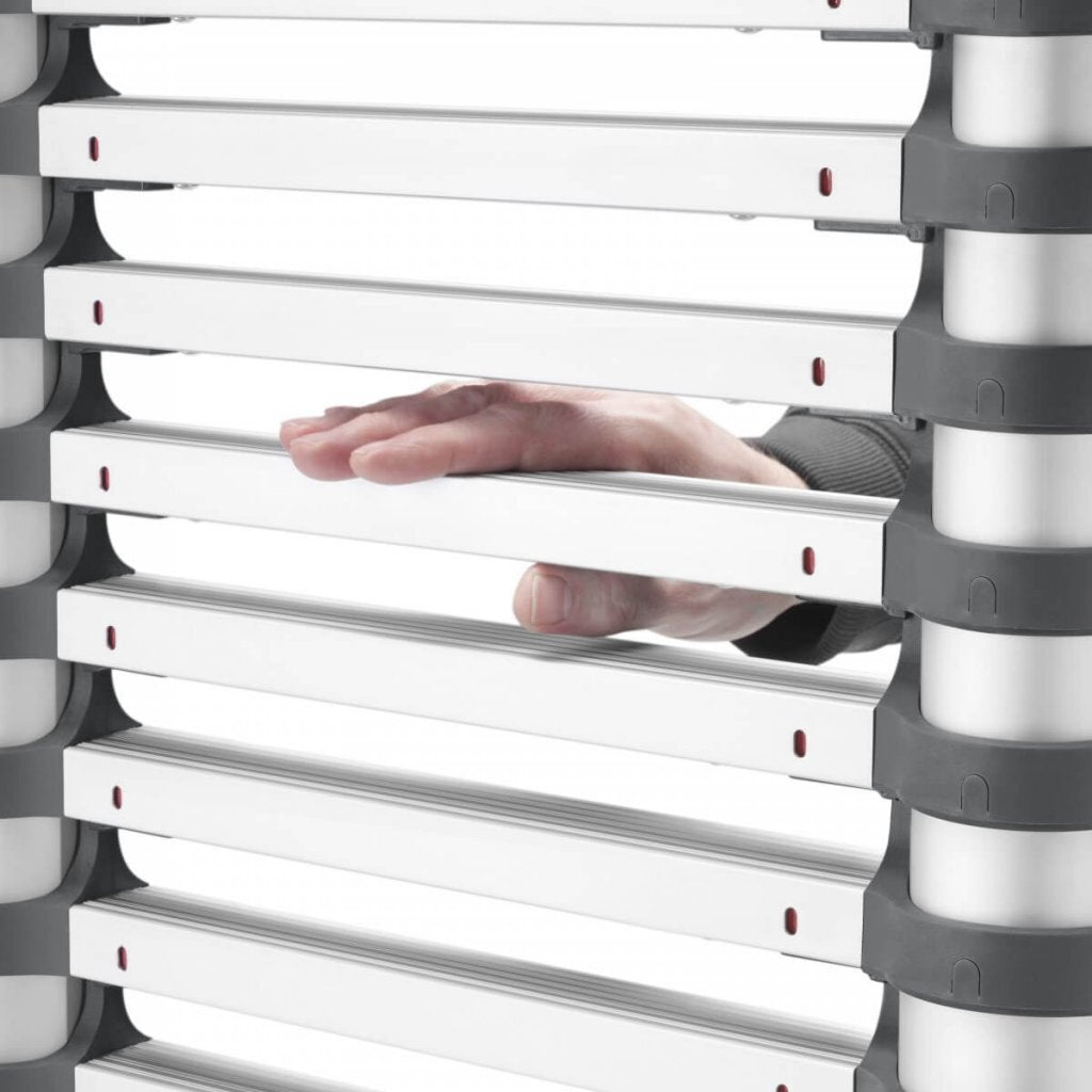 Hailo T80 aluminum telescopic ladder 9 steps 94-264 cm