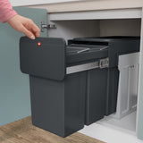 Hailo 0310-300 Ecoline Design Trio L biner di rifiuti integrati 3x10l nero