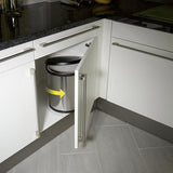 Hailo 3555-101 compact-box m prullenbak 15l zilver zwart