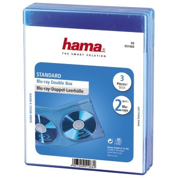 Hama bluray doppia scatola confezione da 3 blu