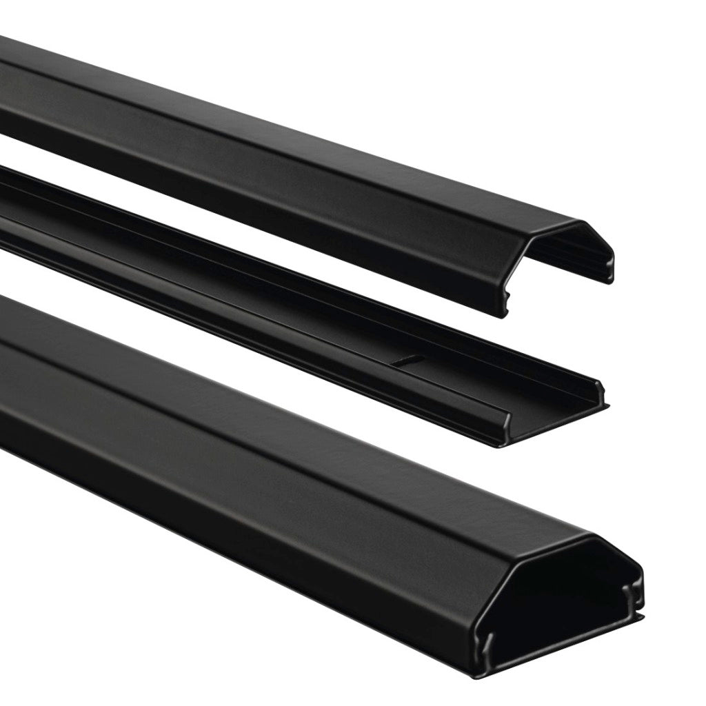 Hama aluminum cable duct angular 110 3.3 1.7 cm black