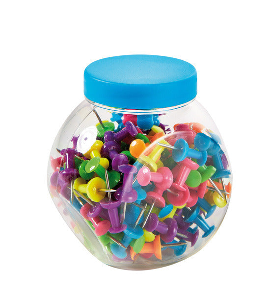 Alco al-6600-26 pushpin 150 st in schroefdop-box neon-kleur