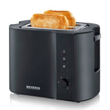 Severin toaster 800w matt black stainless steel at 9552