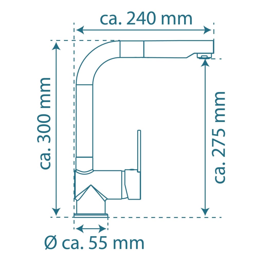 Schütte Schütte Eenknops Mixer med utvidbar London Matgraphite tut
