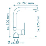 Schütte Schütte Eenknops Mixer med utvidbar London Matgraphite tut