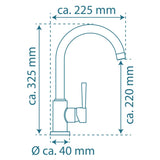 Schütte Schütte kitchen mixer with round spout Cornwall Mat Goud