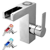 Schütte LED sink mixer with waterfall outlay Orinoco Chrome