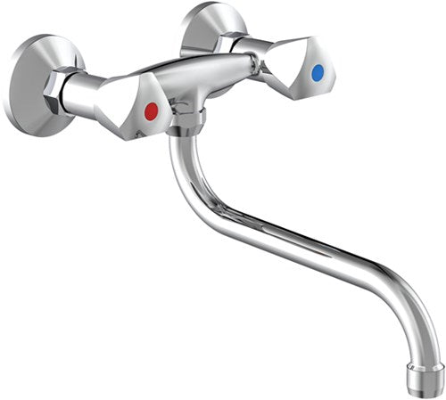Schütte a due -button mixer crane cesti chrome -colorato