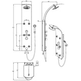 Schüte schüte bruspanel med termostatisk tap lanzarote glas sort