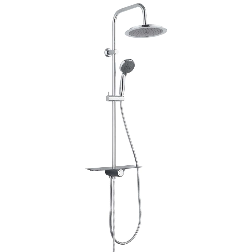 Schütte rain shower set with plateau aquastar anthracite chrome-colored