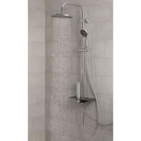 Schütte rain shower set with plateau aquastar anthracite chrome-colored