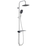 Shütte Schütte Rain sprchová sada s bočním náhorní plošinou Aquastar Chrome-Colored Anthacite