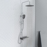 Shütte Schütte Rain sprchová sada s bočním náhorní plošinou Aquastar Chrome-Colored Anthacite