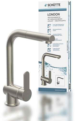 Schütte Schütte Eenknops mixer London rostfritt stål